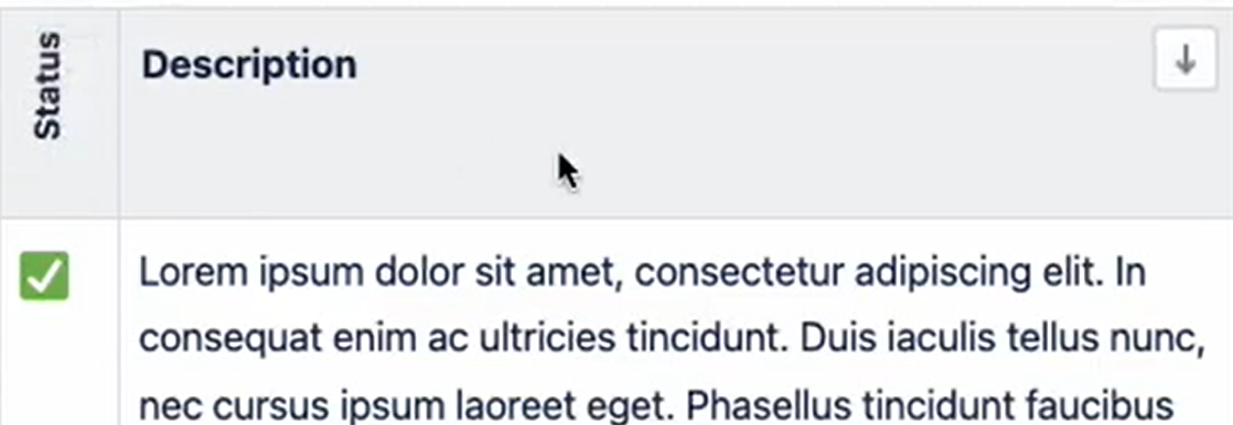 Confluence table with a vertical Status header