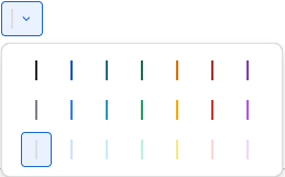 Timeline line colour palette