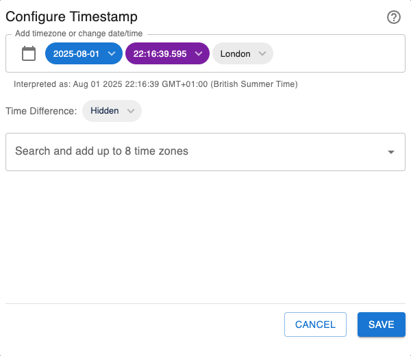 Timestamp screenshot 2