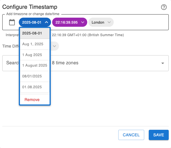 Timestamp screenshot 3